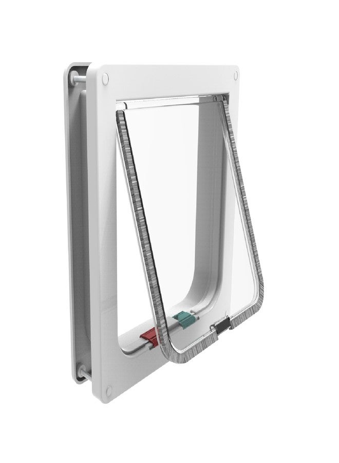 Hakuna Pets Standard Cat and Small Pet Door, Large, White, Pets up to 20 lbs - Image 1